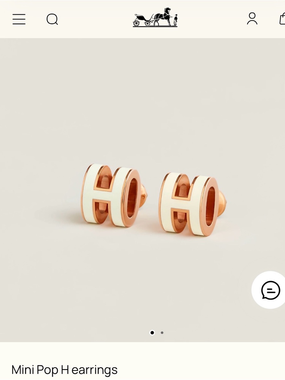 NEW IN BOX Hermes Mini Pop Earring